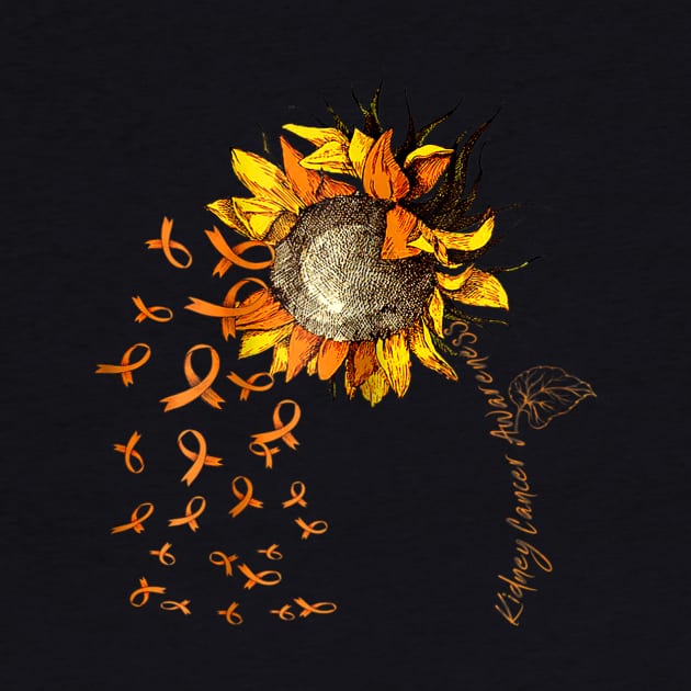 Kidney Cancer Awareness Sunflower by Barnard